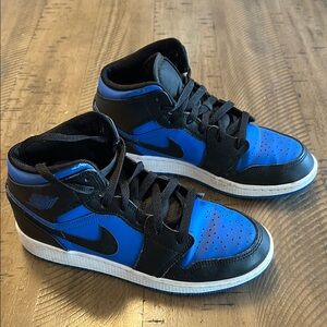Nike / Jordan Black and Blue High-Top Sneakers